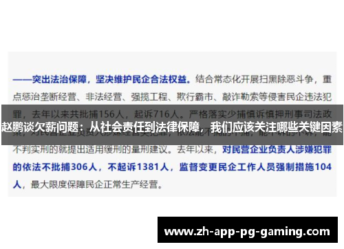 赵鹏谈欠薪问题:从社会责任到法律保障,我们应该关注哪些关键因素 赵鹏谈欠薪问题:从社会责任到法律保障,我们应该关注哪些关键因素